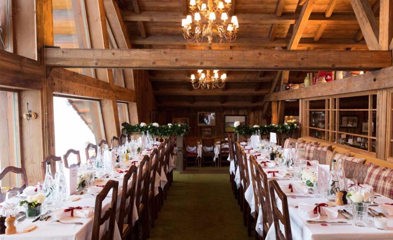 Luxury restaurant for wedding on the slot in Courchevel 1850